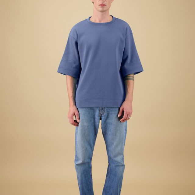 Nitto Knitwear - Vahé manches courtes - Indigo