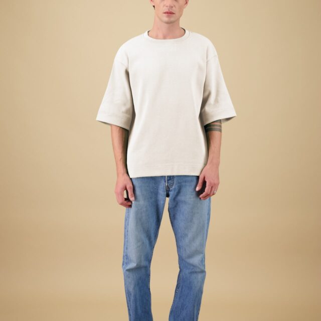 Nitto Knitwear - Vahé manches courtes - Naturel