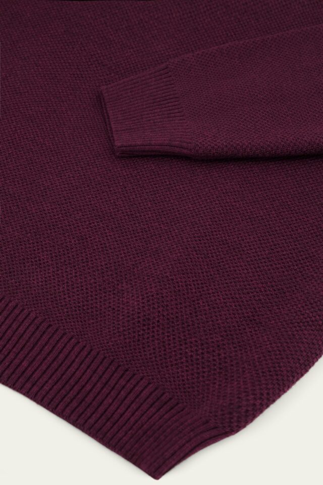 Nitto Knitwear - Pull Youri Col Roulé - Bordeaux