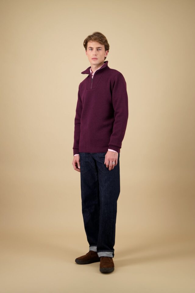 Nitto Knitwear - Pull Youri Camionneur - Bordeaux
