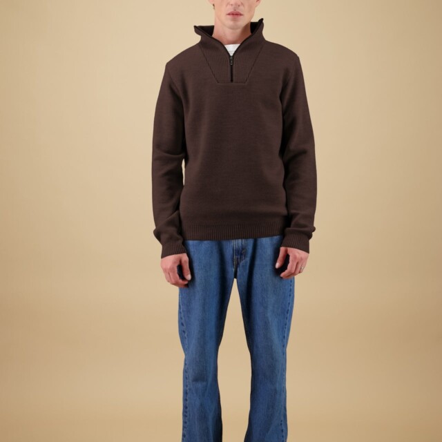 Nitto Knitwear - Pull Youri Camionneur - Marron