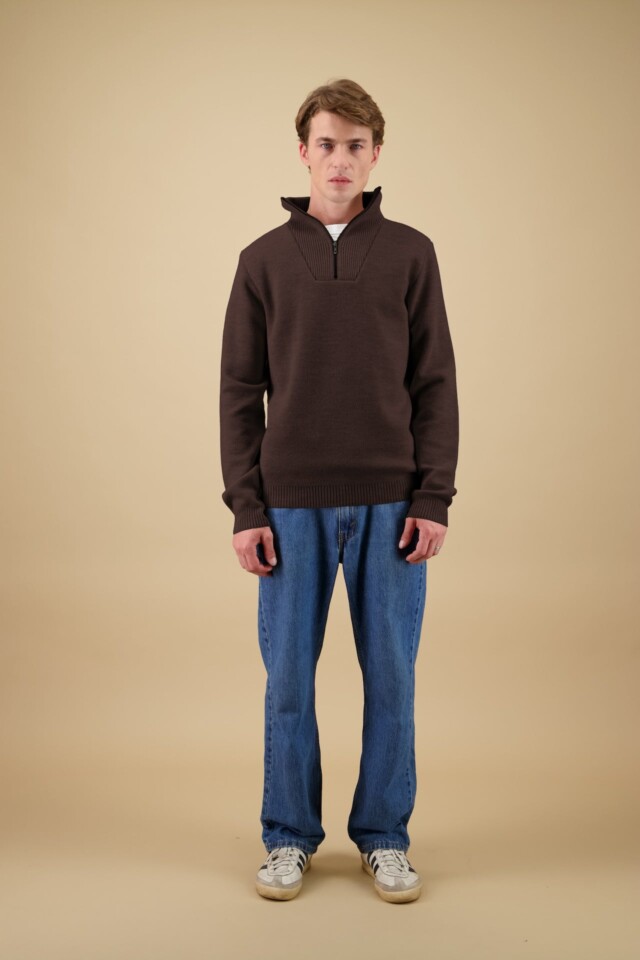 Nitto Knitwear - Pull Youri Camionneur - Marron