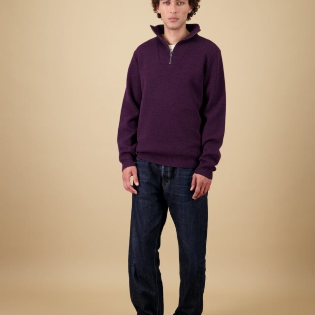 Nitto Knitwear - Pull Youri Camionneur - Prune