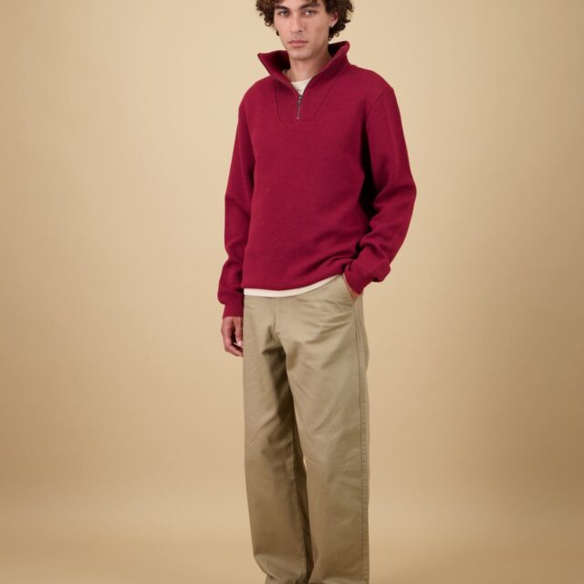 Nitto Knitwear - Pull Youri Camionneur - Rouge Chiné