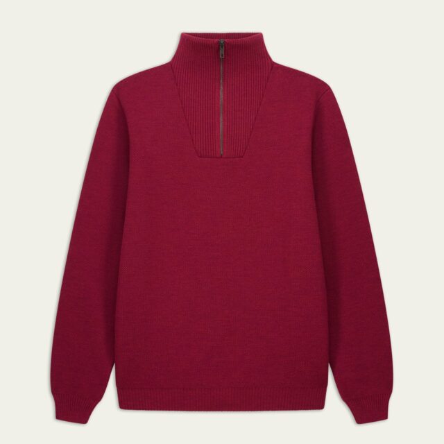 Nitto Knitwear - Pull Youri Camionneur - Rouge Chiné