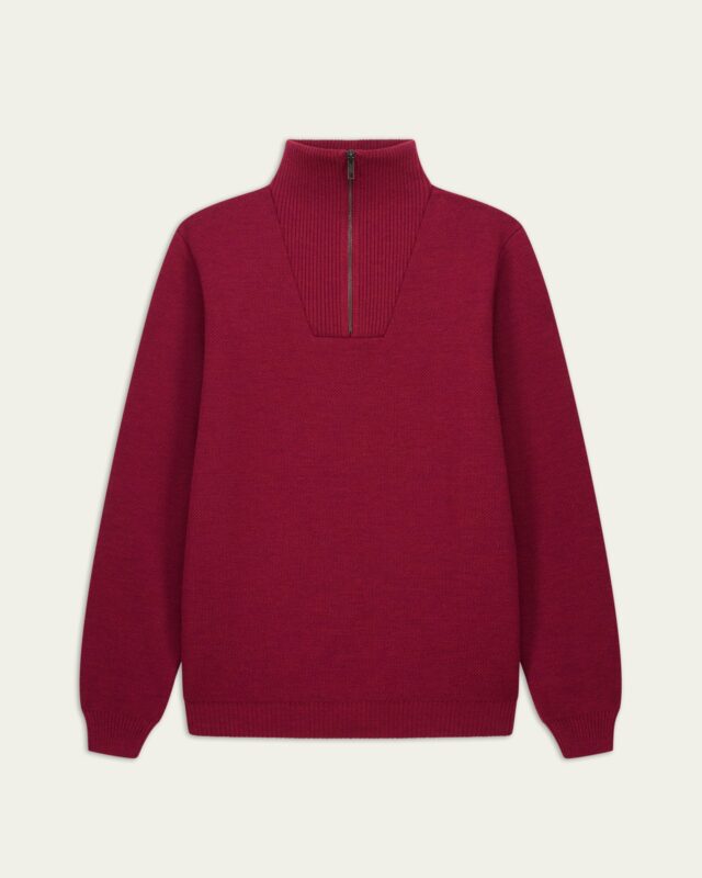 Nitto Knitwear - Pull Youri Camionneur - Rouge Chiné