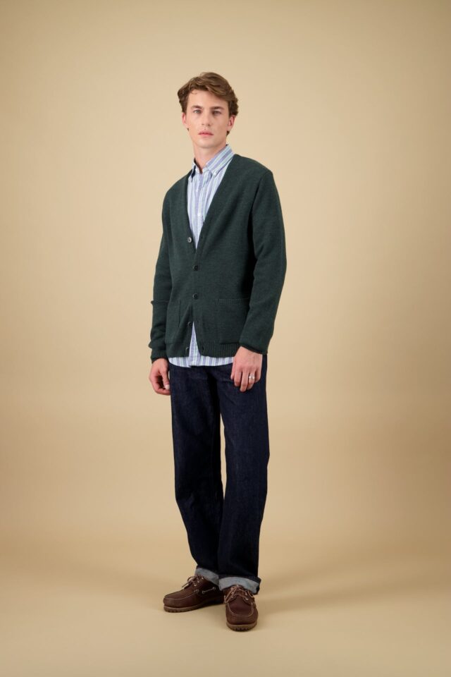 Nitto Knitwear - Cardigan Youri - Vert forêt