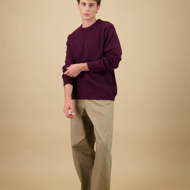 Nitto Knitwear - Pull Youri Col Rond - Bordeaux