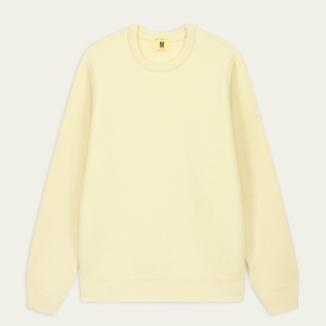 Nitto Knitwear - Pull Youri Col Rond - Jaune Pâle