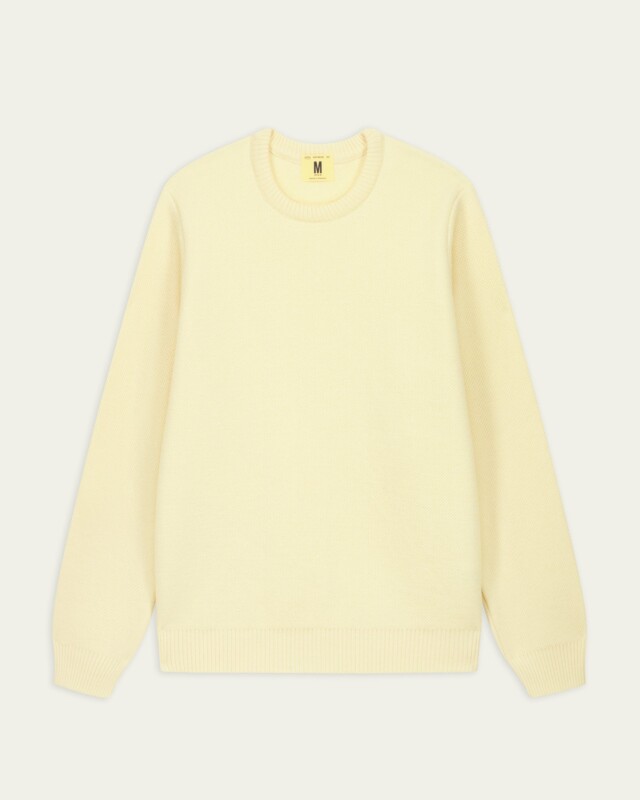 Nitto Knitwear - Pull Youri Col Rond - Jaune Pâle