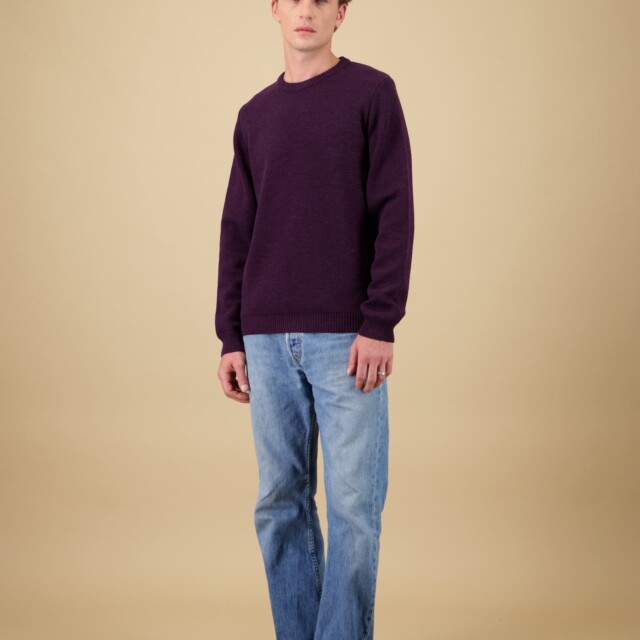 Nitto Knitwear - Pull Youri Col Rond - Prune