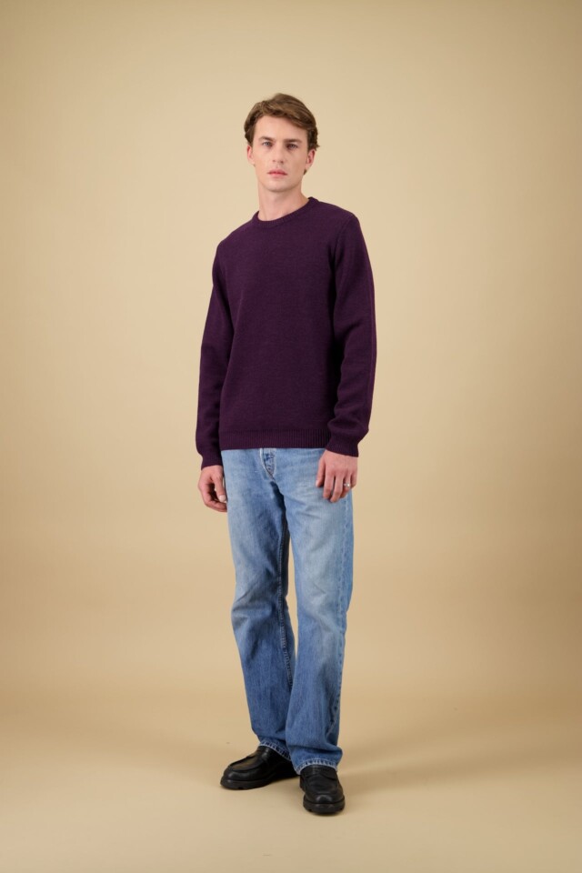 Nitto Knitwear - Pull Youri Col Rond - Prune