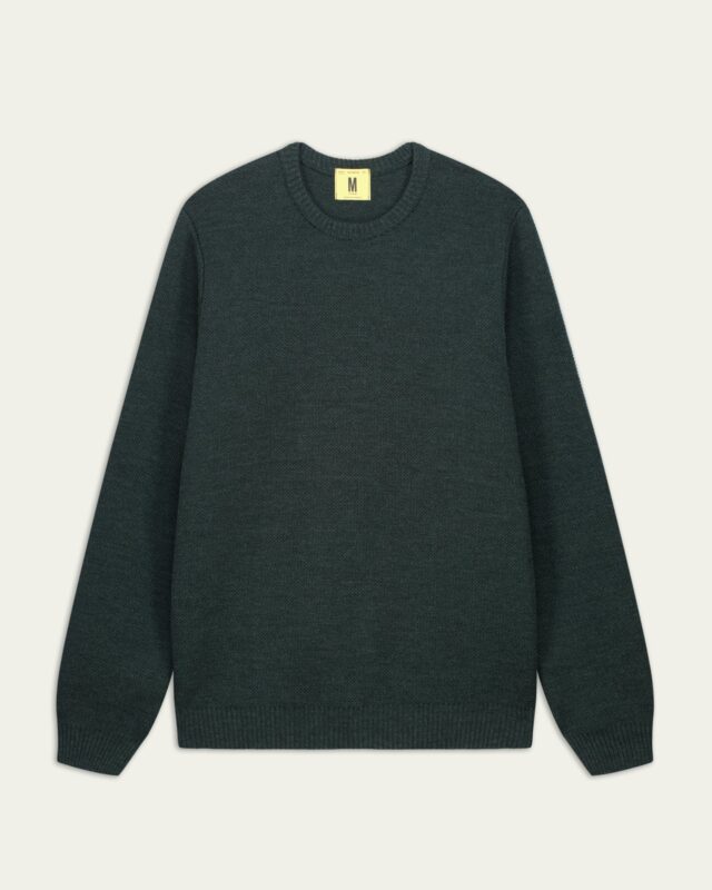 Nitto Knitwear - Pull Youri Col Rond - Vert Forêt