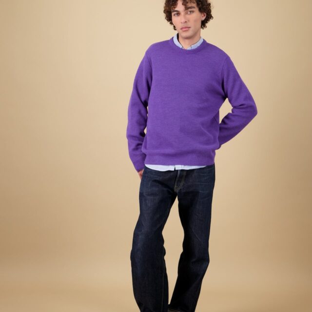 Nitto Knitwear - Pull Youri Col Rond - Violet