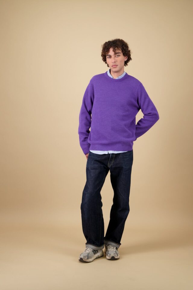 Nitto Knitwear - Pull Youri Col Rond - Violet