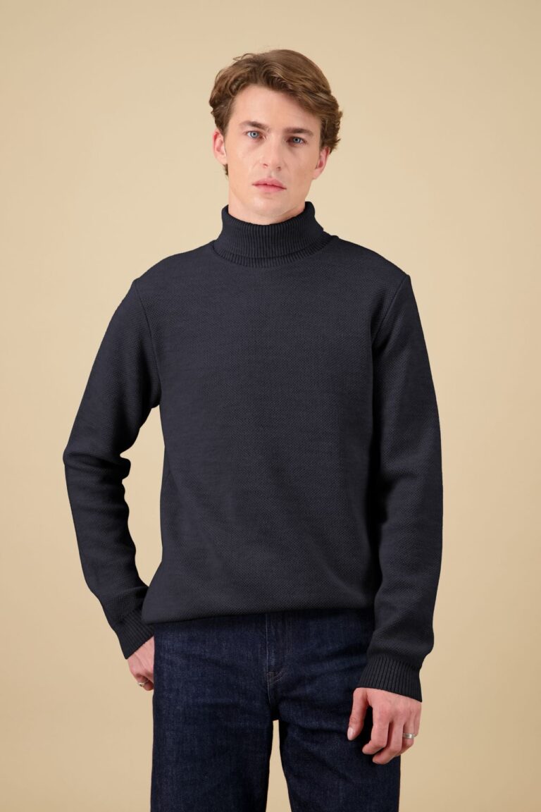 Nitto Knitwear - Pull Youri Col Roulé - Anthracite