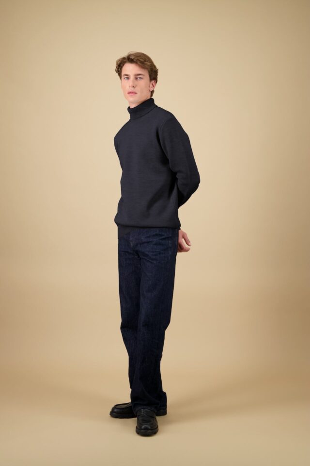 Nitto Knitwear - Pull Youri Col Roulé - Anthracite