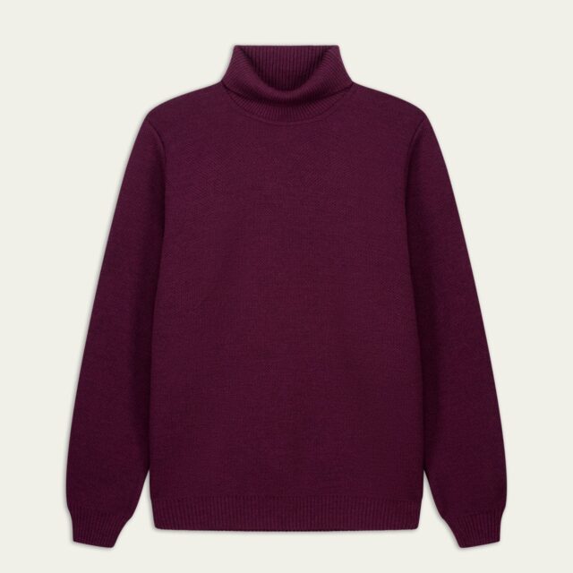 Nitto Knitwear - Pull Youri Col Roulé - Bordeaux