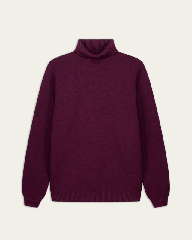 Nitto Knitwear - Pull Youri Col Roulé - Bordeaux