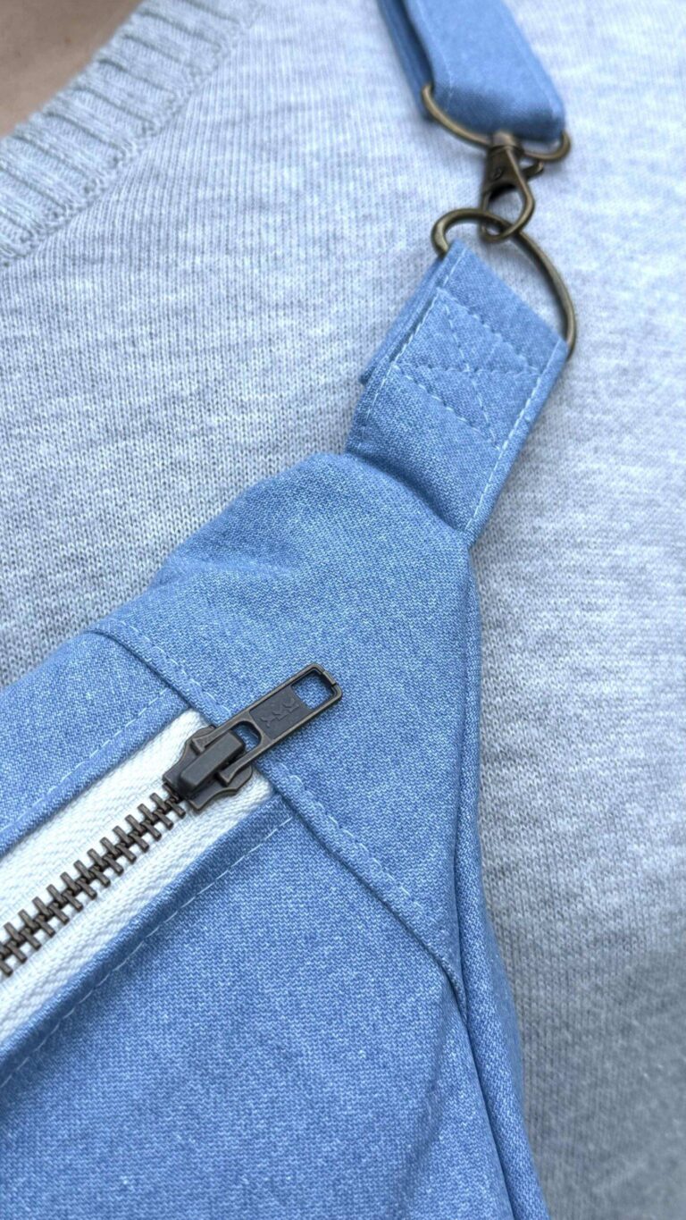Maison Mallow - Sac banane jean bleu clair