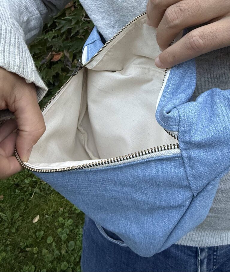 Maison Mallow - Sac banane jean bleu clair