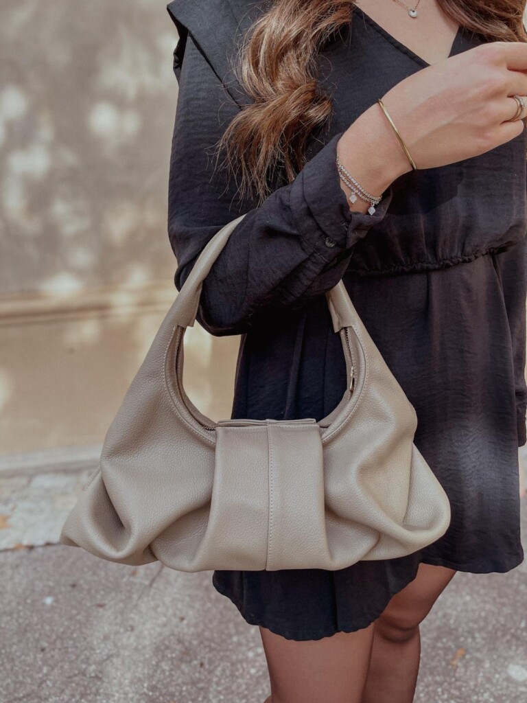 Sac cuir taupe 1 Maison Rottier - Maroquinerie fabriquée en France - Sac en Cuir Taupe - Aline Taille M