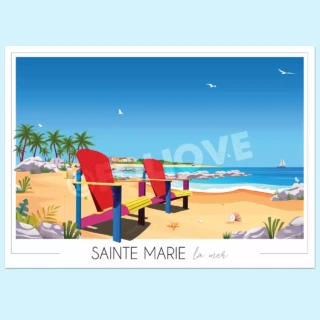 Foliove - Affiche Sainte-Marie La Mer plage