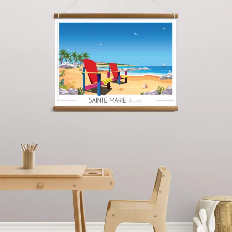 Foliove - Affiche Sainte-Marie La Mer plage