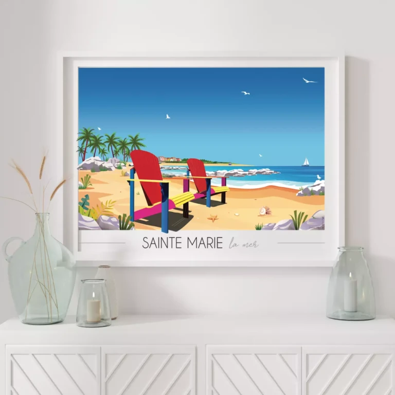 Foliove - Affiche Sainte-Marie La Mer plage