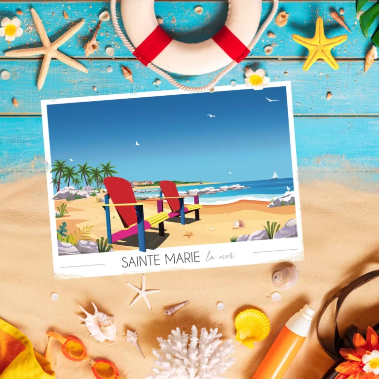 Foliove - Affiche Sainte-Marie La Mer plage
