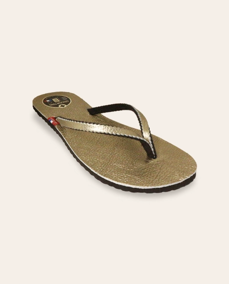 Couleur Tong - Tong Cuir Métallisé BB Or