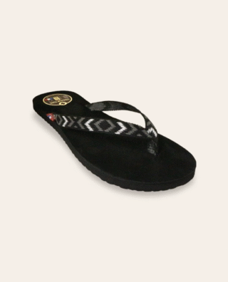Couleur Tong - Tong Cuir MAYA Noir