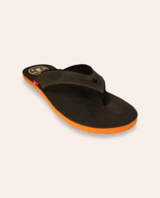 Couleur Tong - Tong Cuir SPERONE Choco/orange