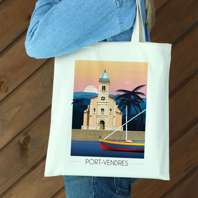 Foliove - Tote Bag Port Vendres Église