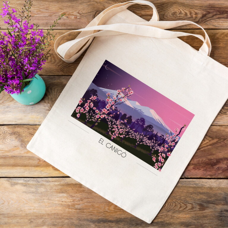 Foliove - Tote Bag Canigou pêchers