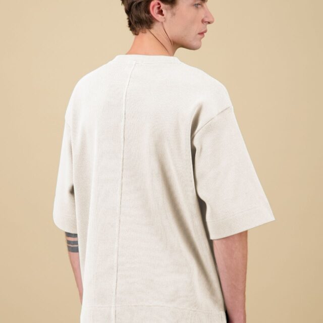 Nitto Knitwear - Vahé manches courtes - Naturel