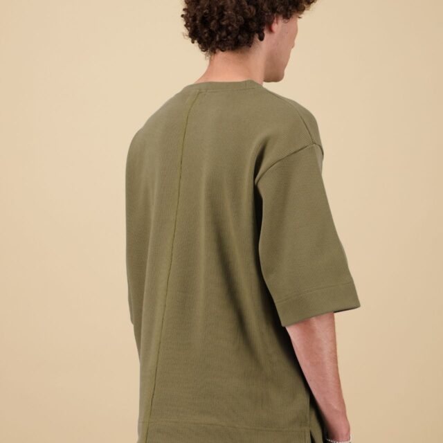 Nitto Knitwear - Vahé manches courtes - Kaki