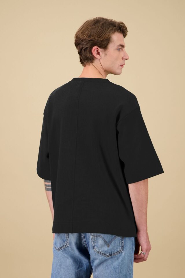 Nitto Knitwear - Vahé manches courtes - Noir