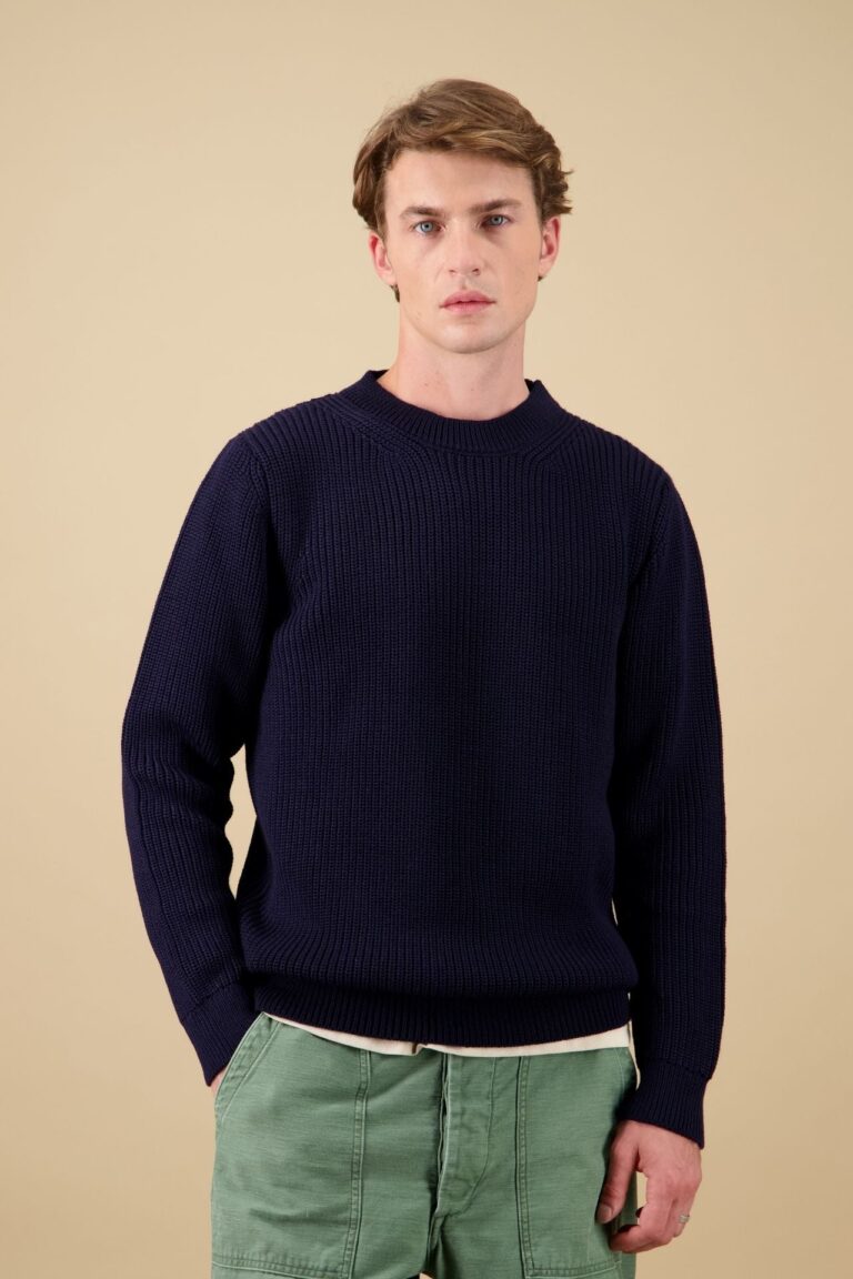 Nitto Knitwear - Pull Vasken Col rond - Marine
