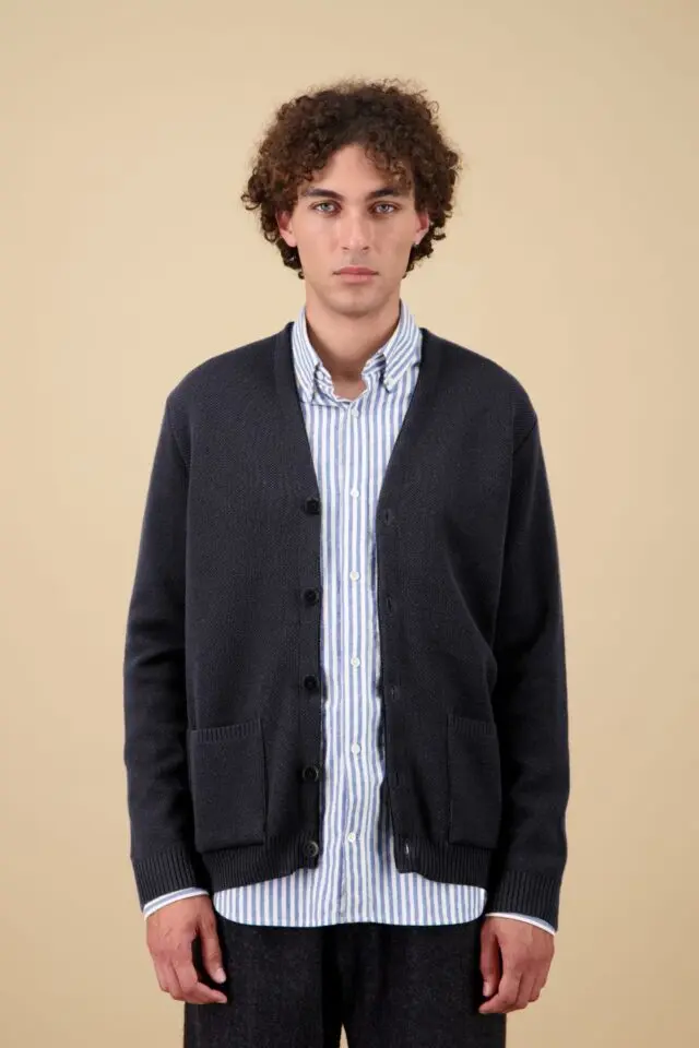 Cardigan Youri – Anthracite par la marque Nitto Knitwear Nitto Knitwear - Cardigan Youri – Anthracite