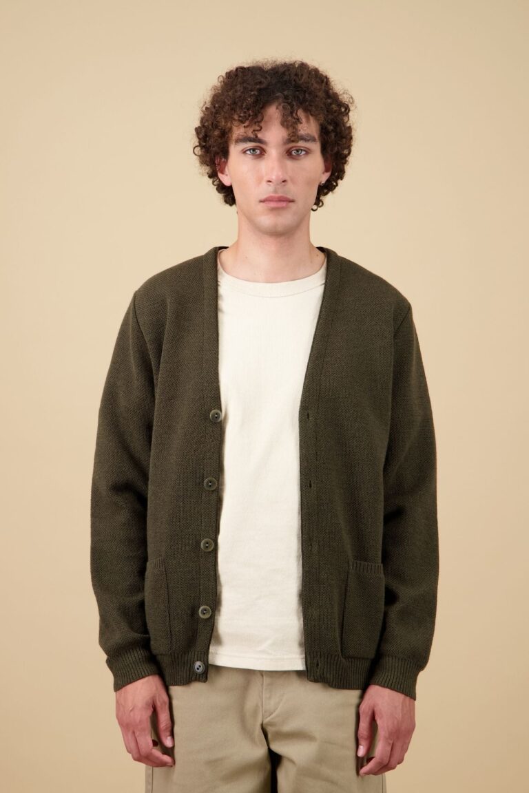 YOURI CARDIGAN KAKI Nitto Knitwear - Cardigan Youri - Kaki