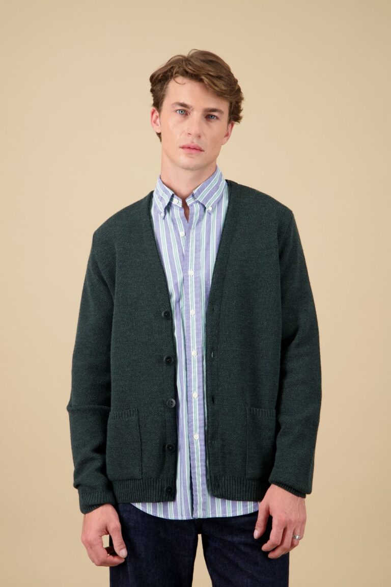 Nitto Knitwear - Cardigan Youri - Vert forêt