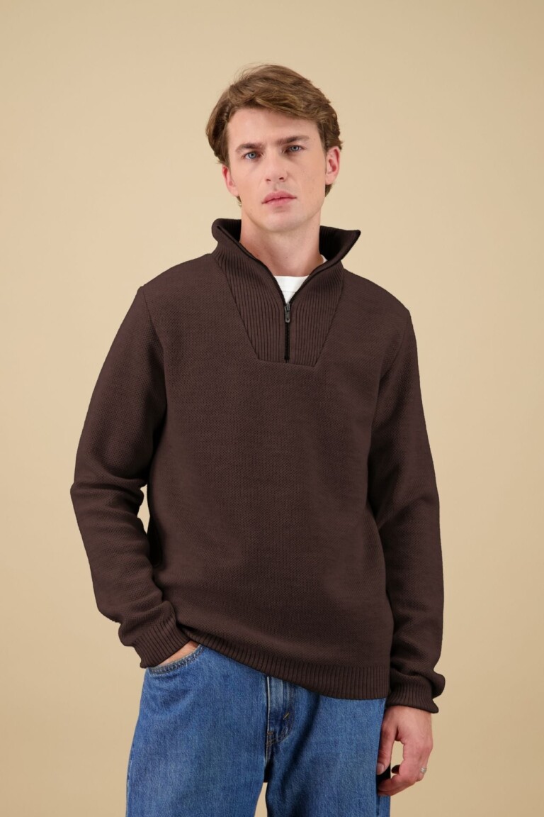 Nitto Knitwear - Pull Youri Camionneur - Marron