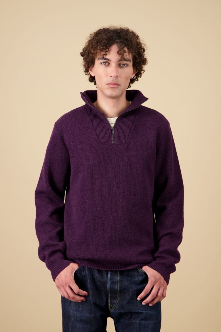 Nitto Knitwear - Pull Youri Camionneur - Prune
