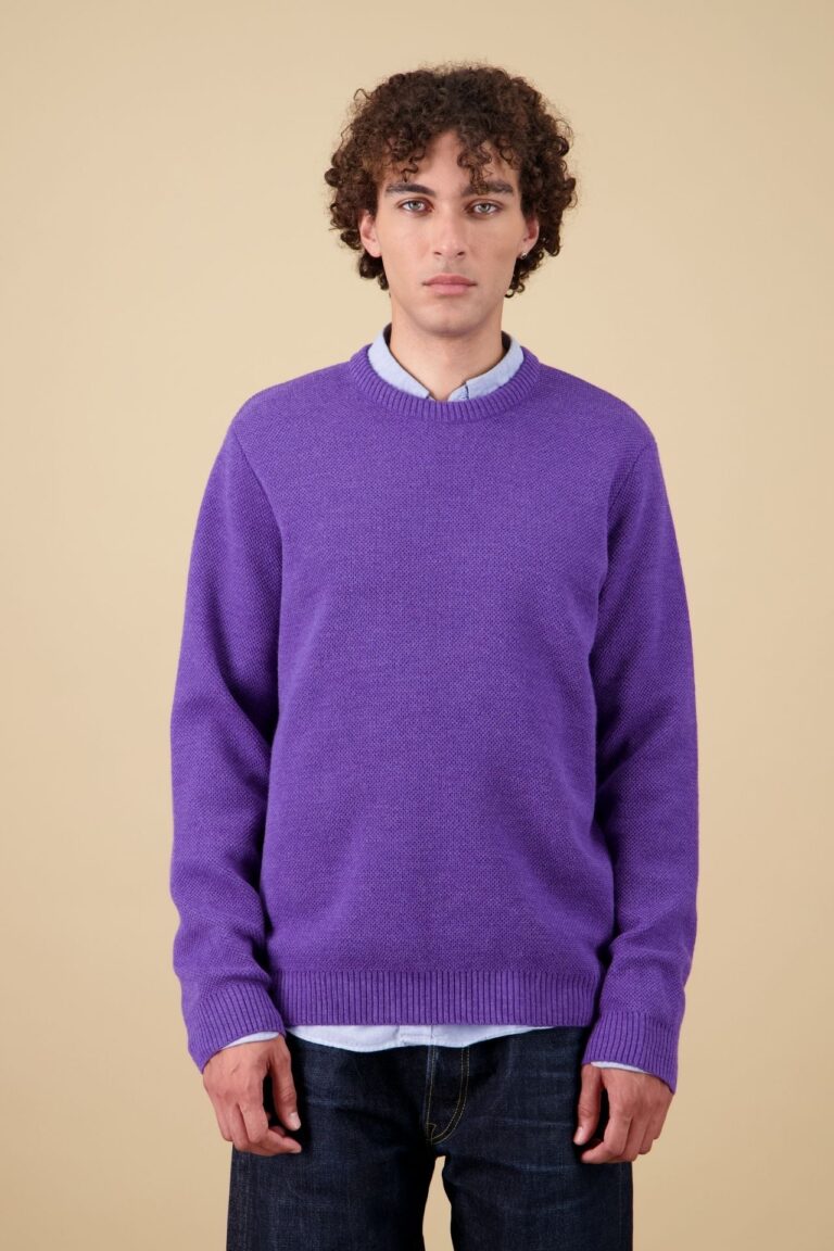 Nitto Knitwear - Pull Youri Col Rond - Violet