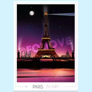 Foliove - Affiche Paris Tour Eiffel