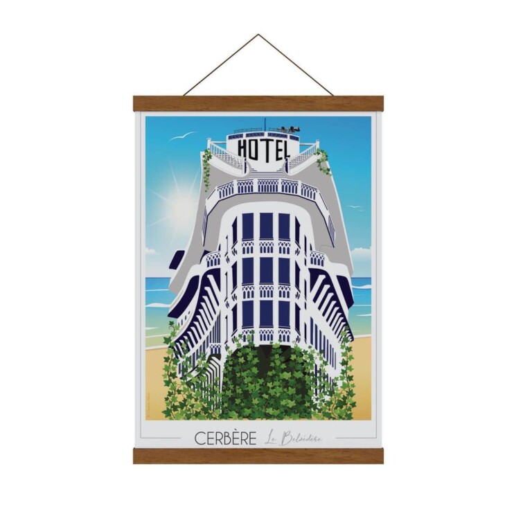 Foliove - Affiche Cerbère Hôtel Belvédère du rayon vert