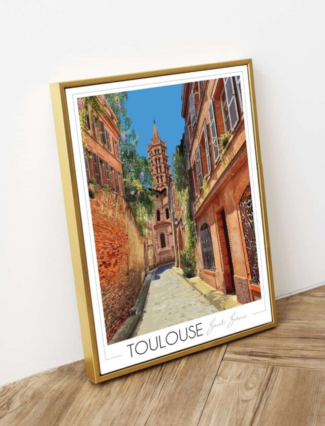 Foliove - Affiche de Toulouse Basilique Saint-Sernin