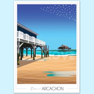 Foliove - Affiche Cabanes tchanquées – Arcachon