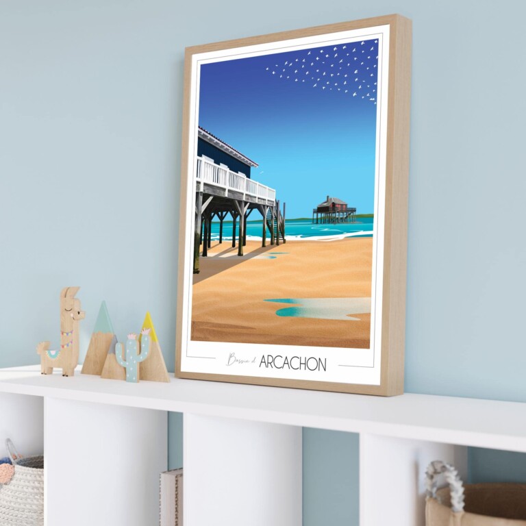 Foliove - Affiche Cabanes tchanquées - Arcachon